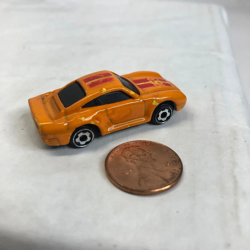 Vintage Hot Wheels 1987 Porsche 959 Orange Red Stripes‎ Diecast Toy Car
